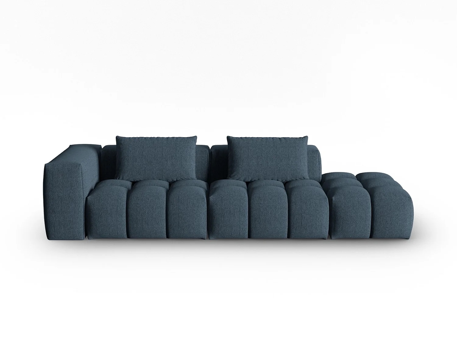 CXL by Christian Lacroix - Sofa modułowa bok prawy, "Lorella" 3 miejsca tkanina strukturalna, niebieski ciemny - 265x85x70cm 3745297 - obrazek 1