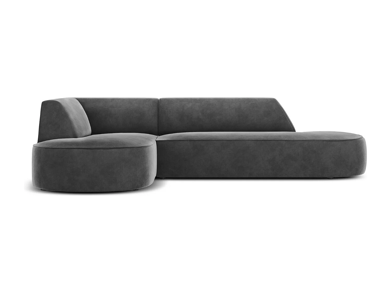 CXL by Christian Lacroix – Narożnik lewy, „Charles” 4 miejsca welur, szary ciemny – 273x180x69cm 3745290