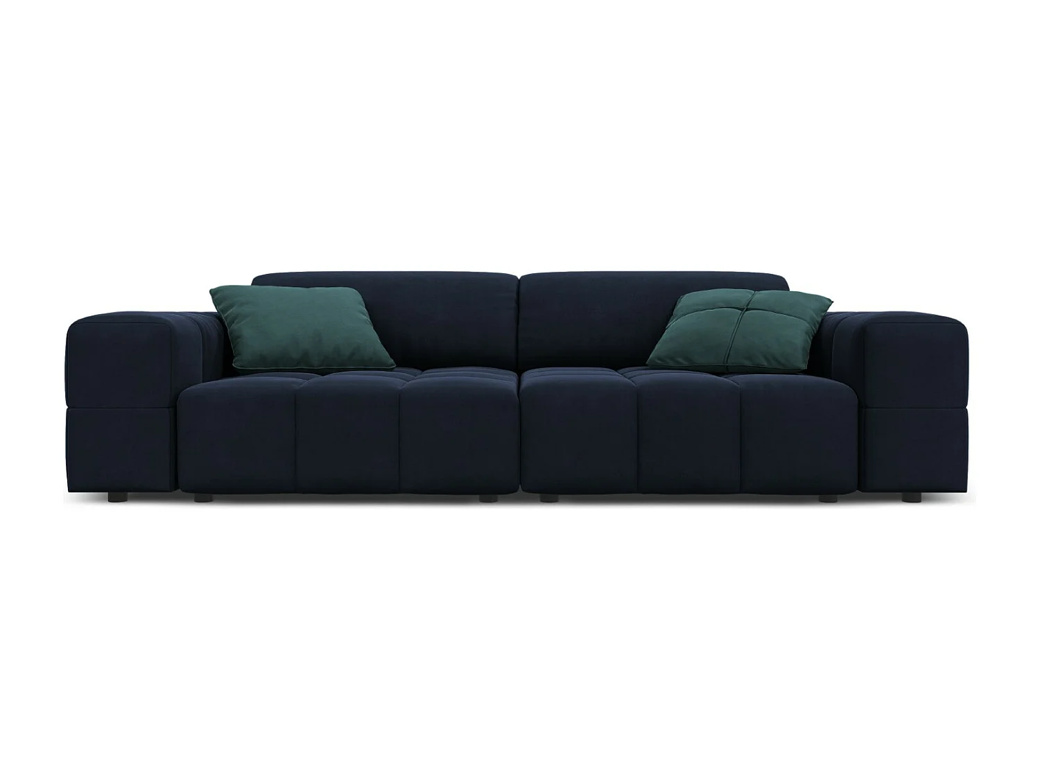 CXL by Christian Lacroix - Sofa, "Luc" 3 miejsca welur, niebieski ciemny - 204x102x70cm 3745317 - obrazek 1