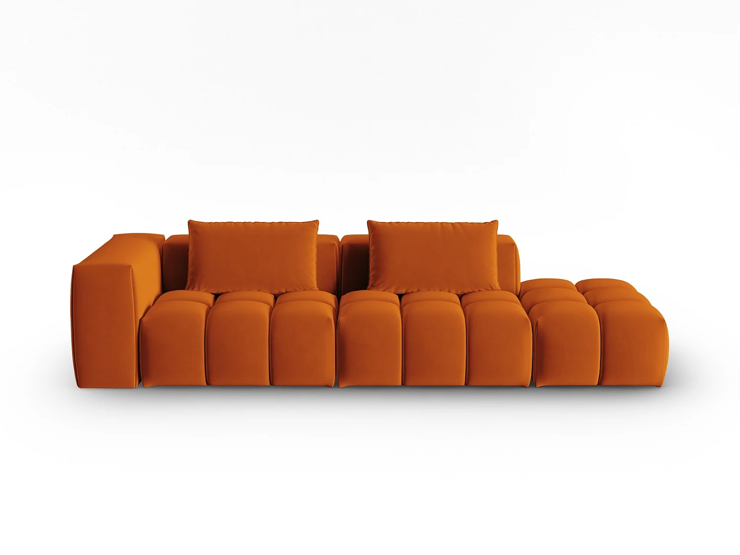 CXL by Christian Lacroix - Sofa modułowa bok prawy, "Lorella" 3 miejsca welur, terakota - 265x85x70cm 3745327 - obrazek 1