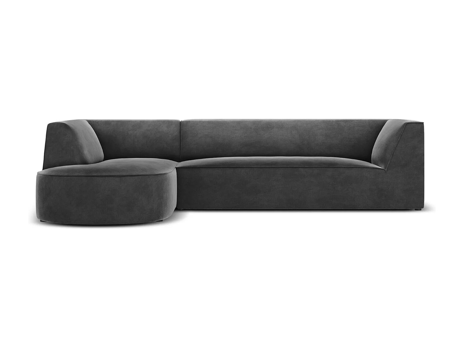 CXL by Christian Lacroix – Narożnik lewy, „Charles” 4 miejsca welur, szary ciemny – 273x180x69cm 3745349