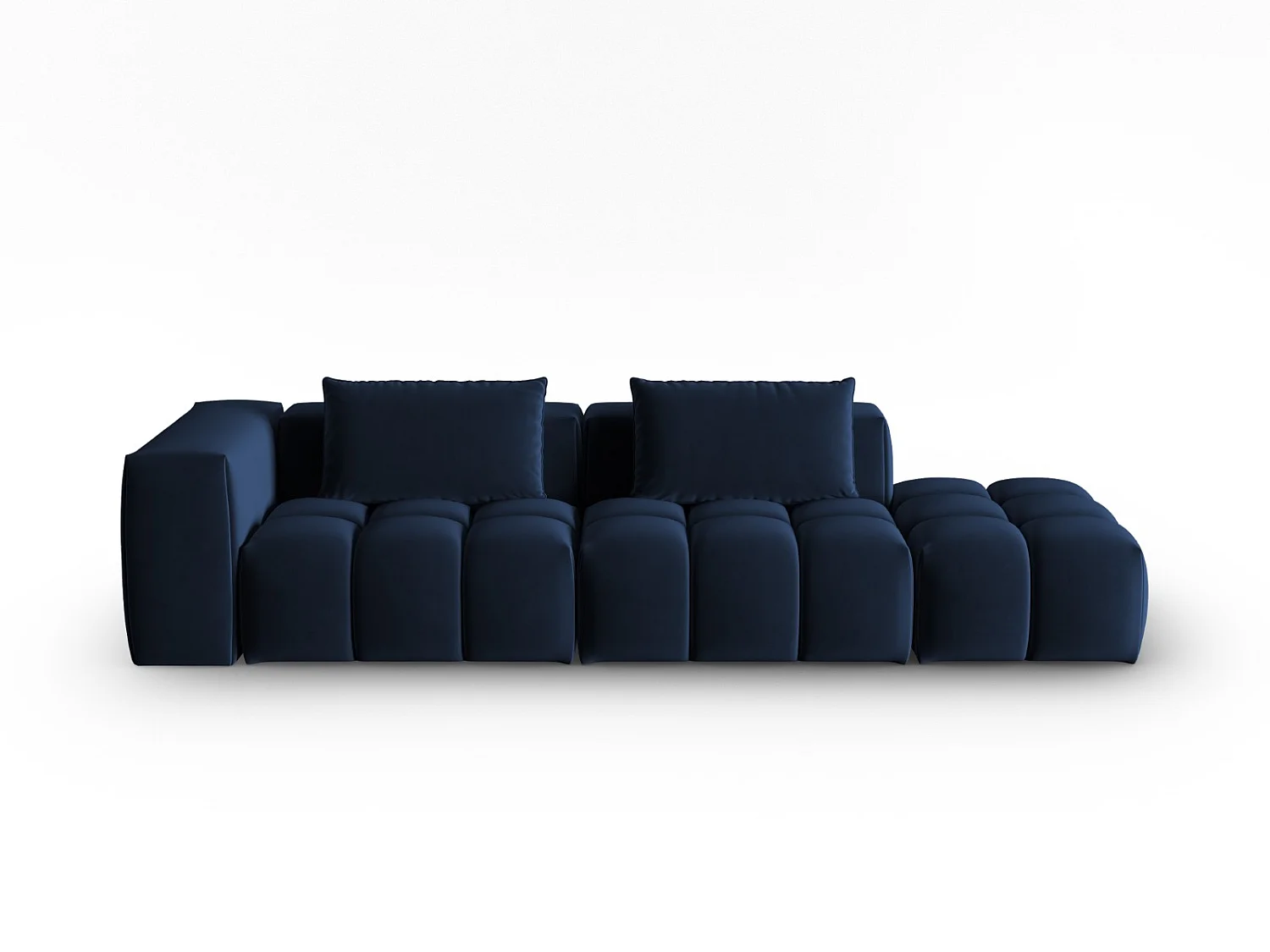 CXL by Christian Lacroix - Sofa modułowa bok prawy, "Lorella" 3 miejsca welur, błękit królewski - 265x85x70cm 3745391 - obrazek 1