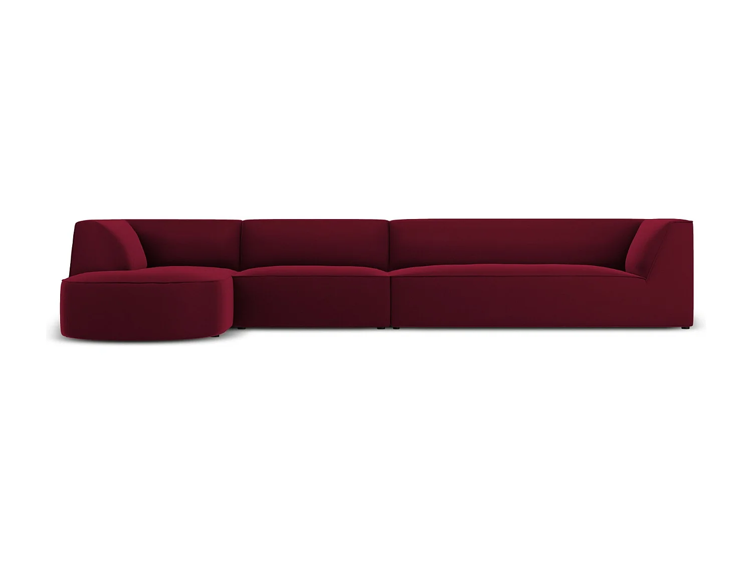 CXL by Christian Lacroix – Narożnik lewy, „Charles” 5 miejsc welur, czerwony – 366x180x69cm 3745417