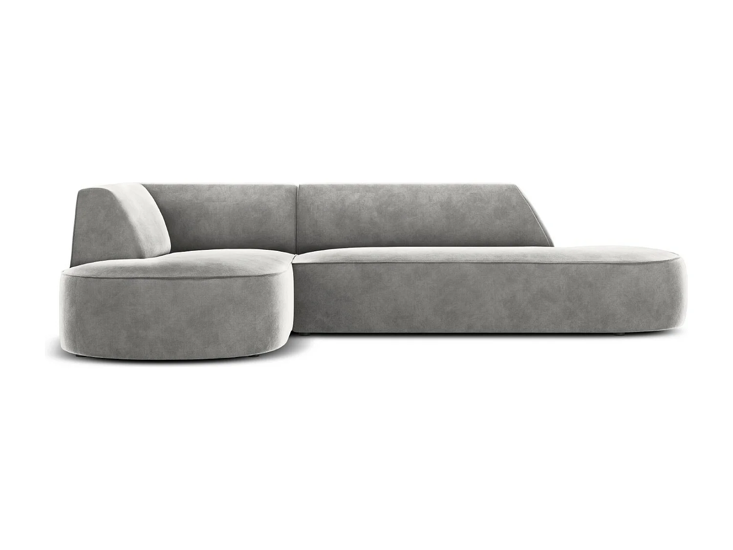 CXL by Christian Lacroix – Narożnik lewy, „Charles” 4 miejsca welur, szary jasny – 273x180x69cm 3745455