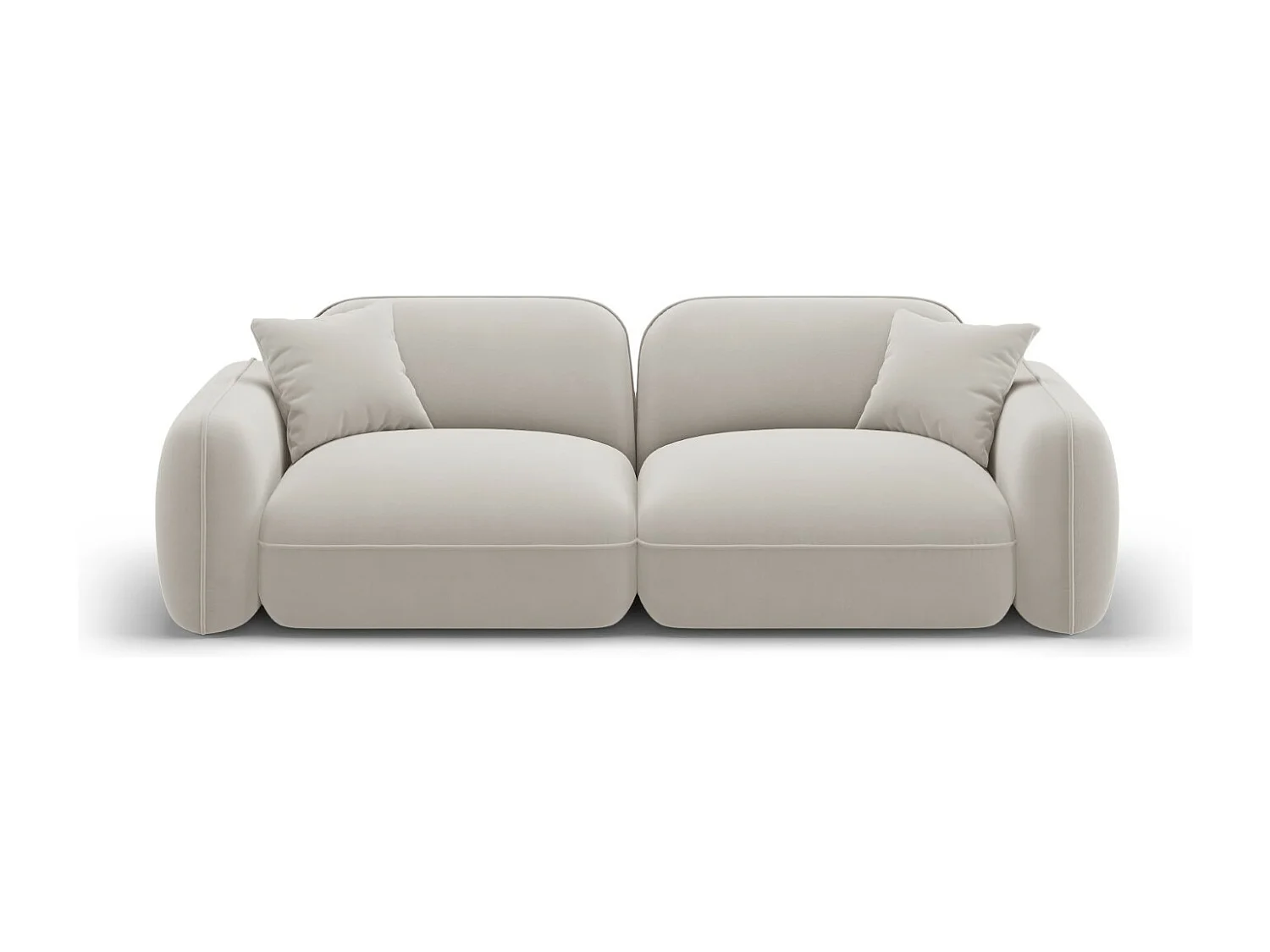 CXL by Christian Lacroix - Sofa modułowa, "Lucien" 3 miejsca welur, beż jasny - 230x90x70cm 3745462 - obrazek 1