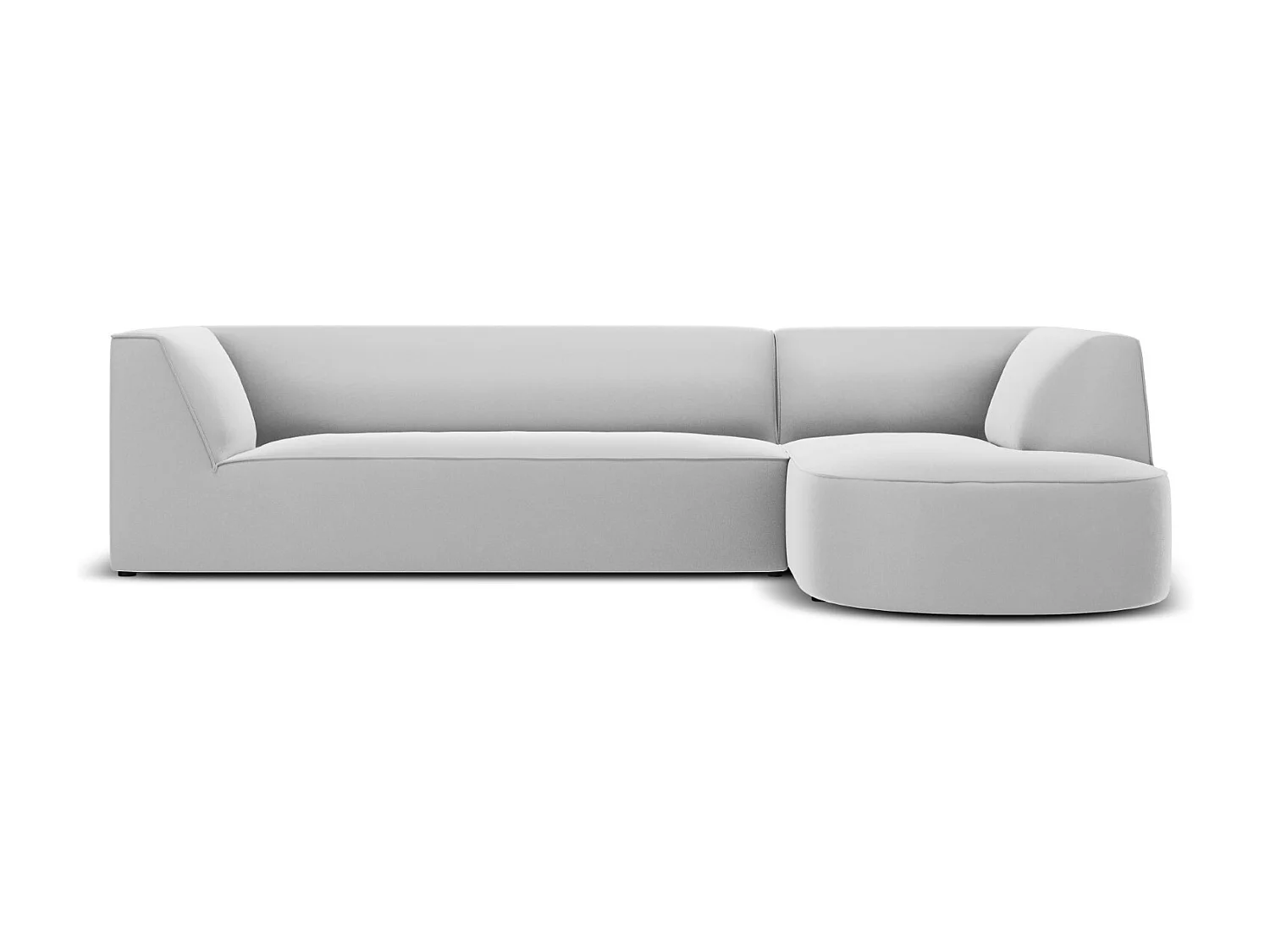 CXL by Christian Lacroix – Narożnik prawy, „Charles” 4 miejsca welur, szary jasny – 273x180x69cm 3745525