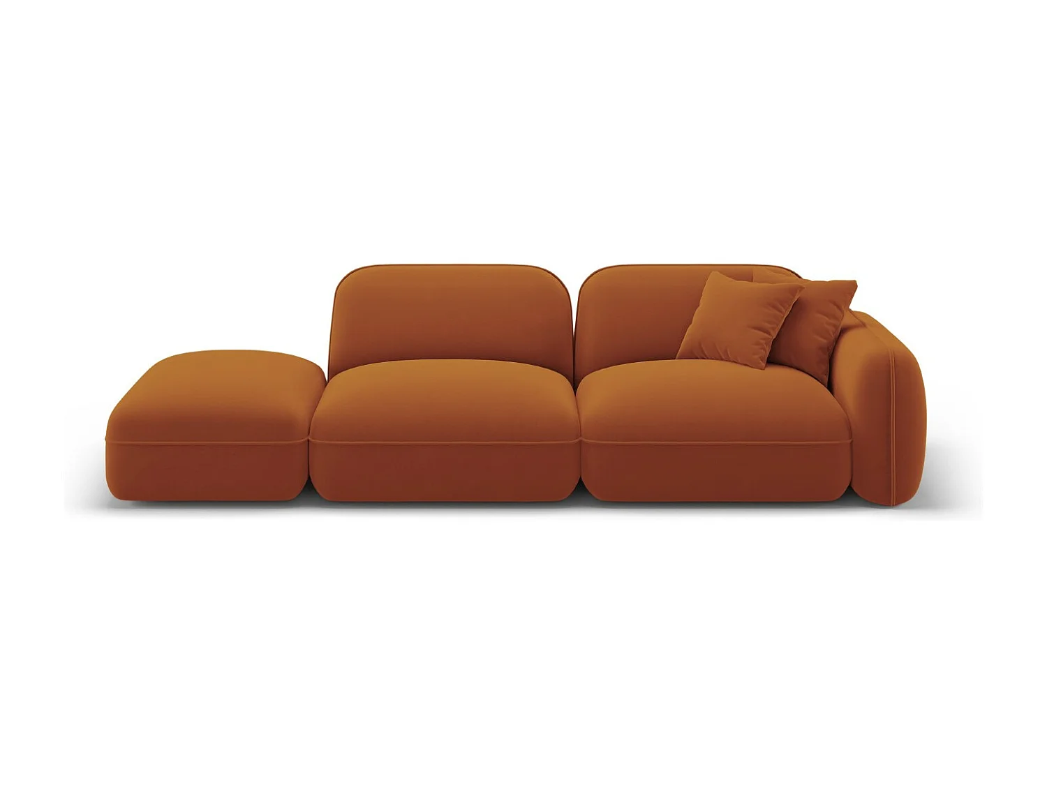 CXL by Christian Lacroix - Sofa modułowa bok lewy, "Lucien" 3 miejsca welur, terakota - 295x90x70cm 3745617 - obrazek 1