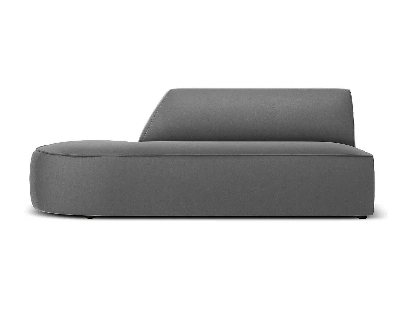 CXL by Christian Lacroix - Sofa modułowa bok lewy, "Charles" 2 miejsca welur, szary ciemny - 181x93x69cm 3745724 - obrazek 1
