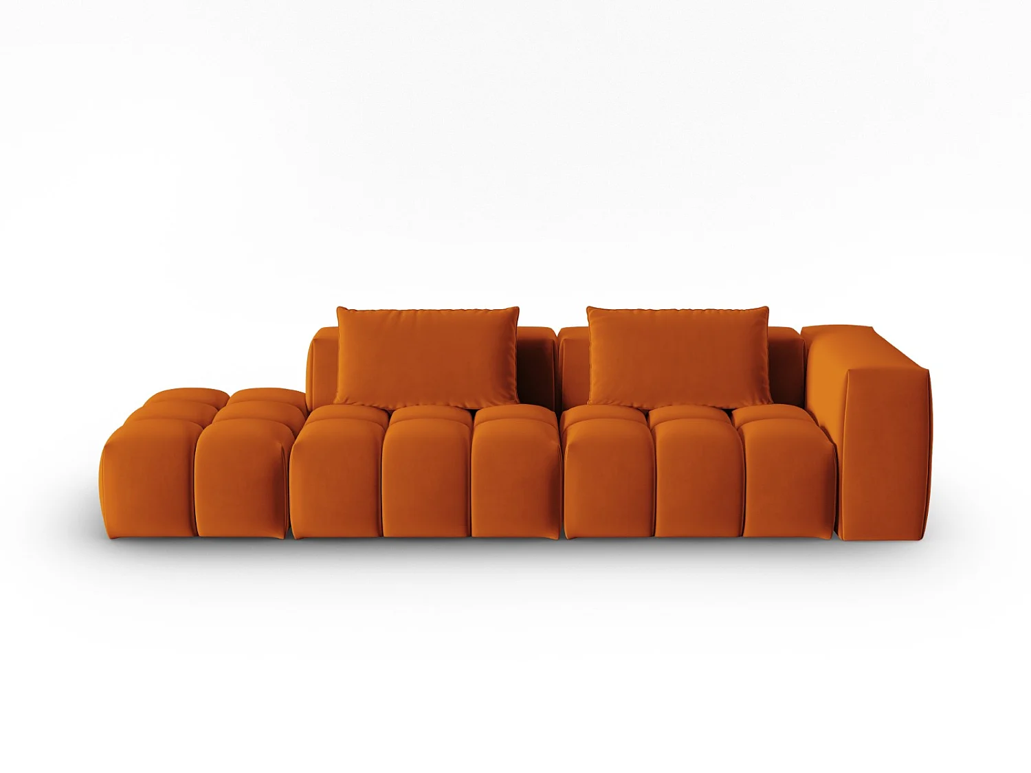 CXL by Christian Lacroix - Sofa modułowa bok lewy, "Lorella" 3 miejsca welur, terakota - 265x85x70cm 3745820 - obrazek 1