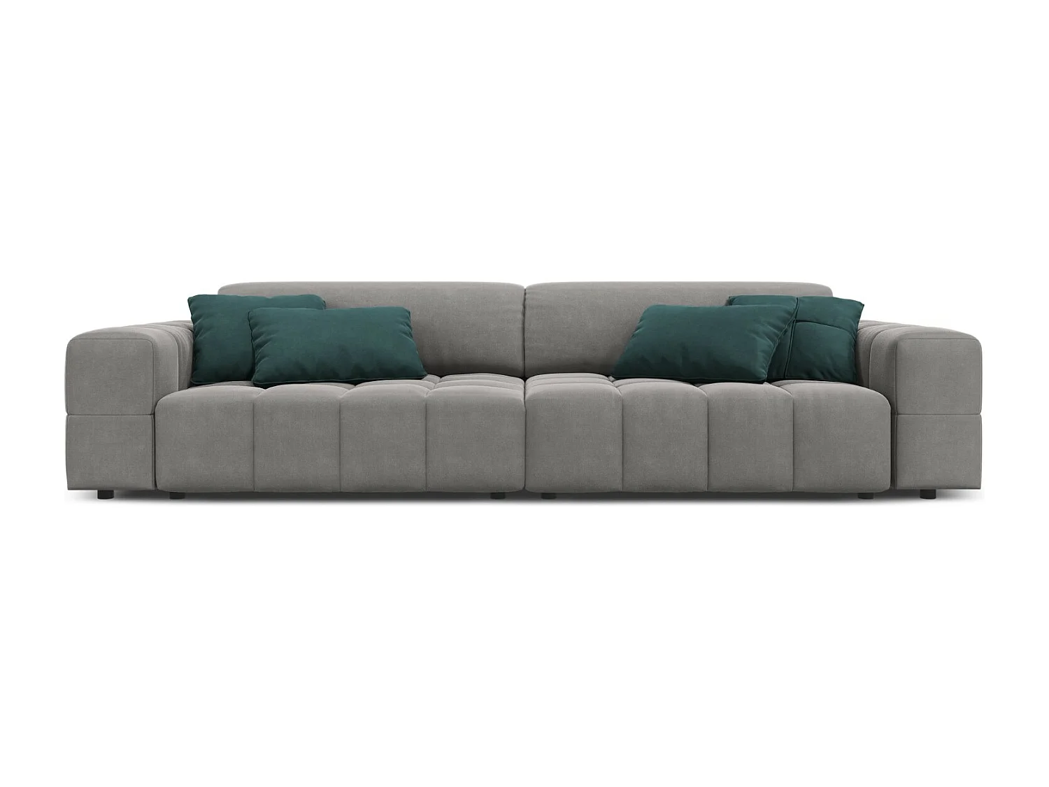 CXL by Christian Lacroix - Sofa, "Luc" 4 miejsca welur, szary jasny - 244x102x70cm 3745851 - obrazek 1