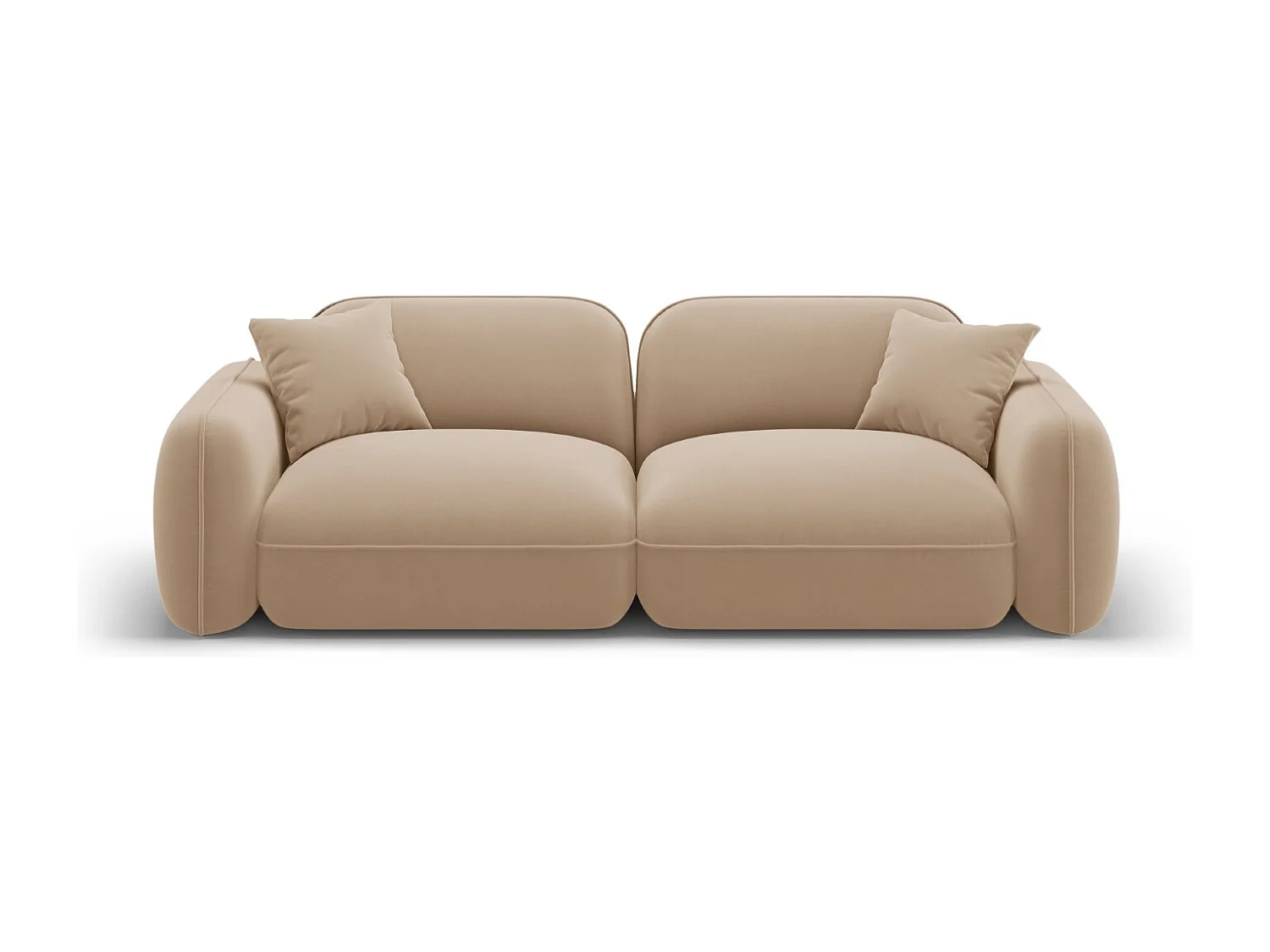 CXL by Christian Lacroix - Sofa modułowa, "Lucien" 3 miejsca welur, piasek - 230x90x70cm 3745898 - obrazek 1