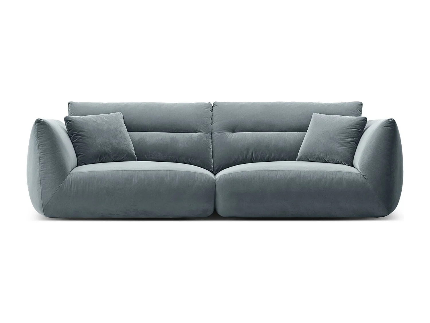 CXL by Christian Lacroix – Sofa modułowa, „Maurie” 4 miejsca welur, niebieski szary – 264x107x90cm 3745947