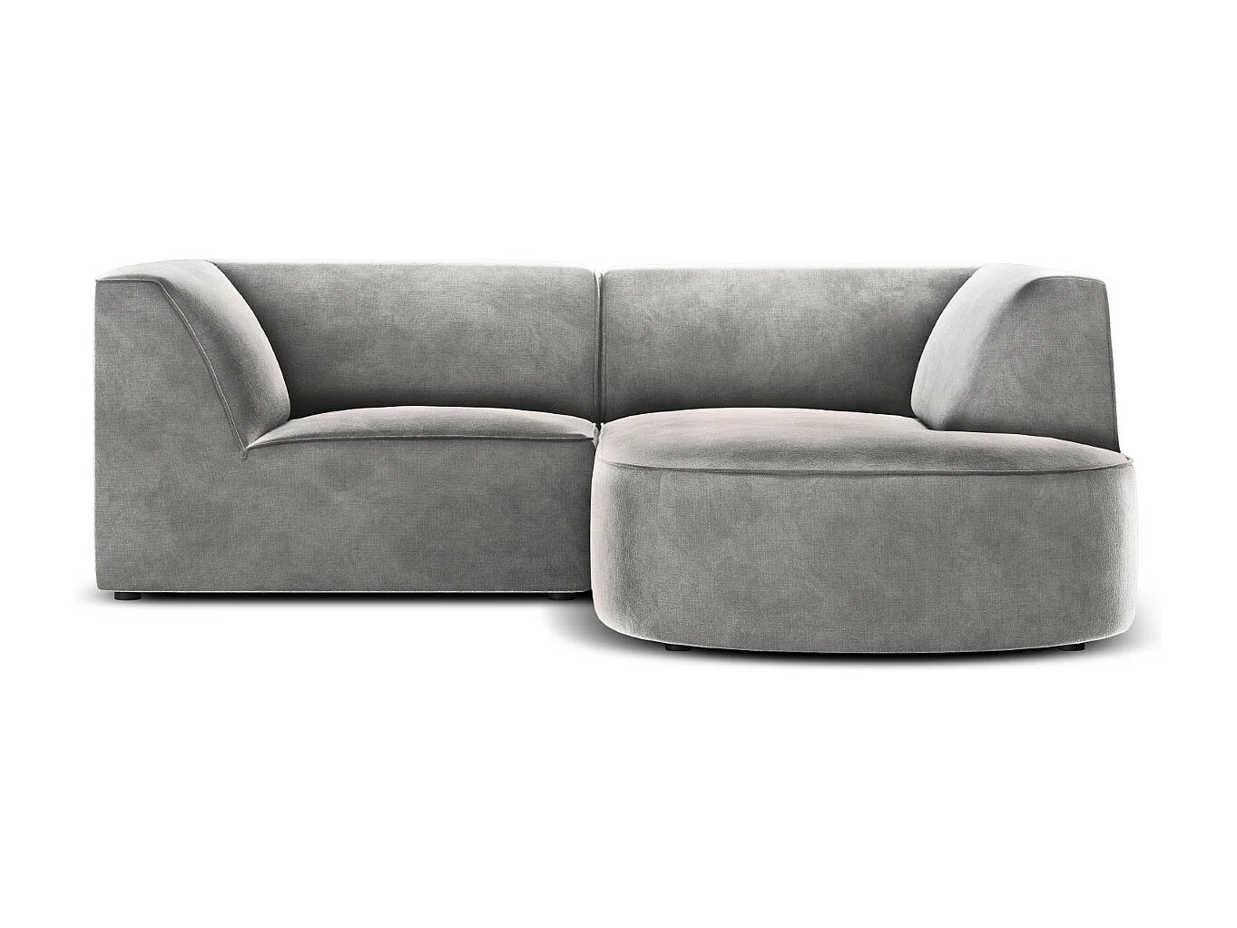 CXL by Christian Lacroix – Narożnik prawy, „Charles” 3 miejsca welur, szary jasny – 186x180x69cm 3746053