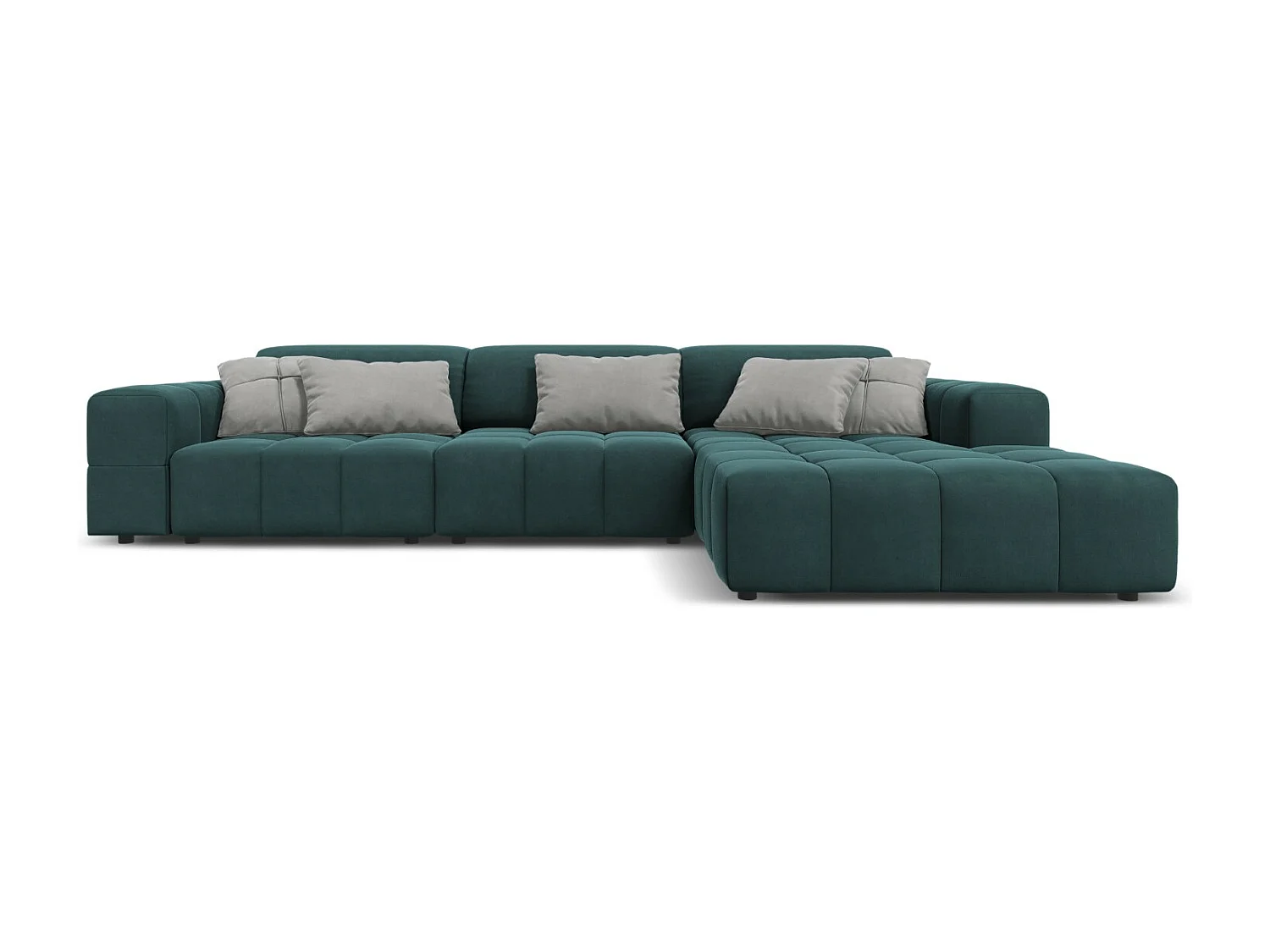 CXL by Christian Lacroix - Narożnik prawy, "Luc" 4 miejsca welur, petrol - 284x166x70cm 3746190 - obrazek 1