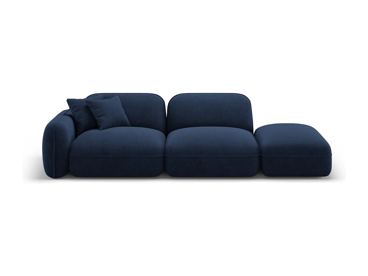 CXL by Christian Lacroix - Sofa modułowa bok prawy, "Lucien" 3 miejsca welur, niebieski ciemny - 295x90x70cm 3746219 - obrazek 1
