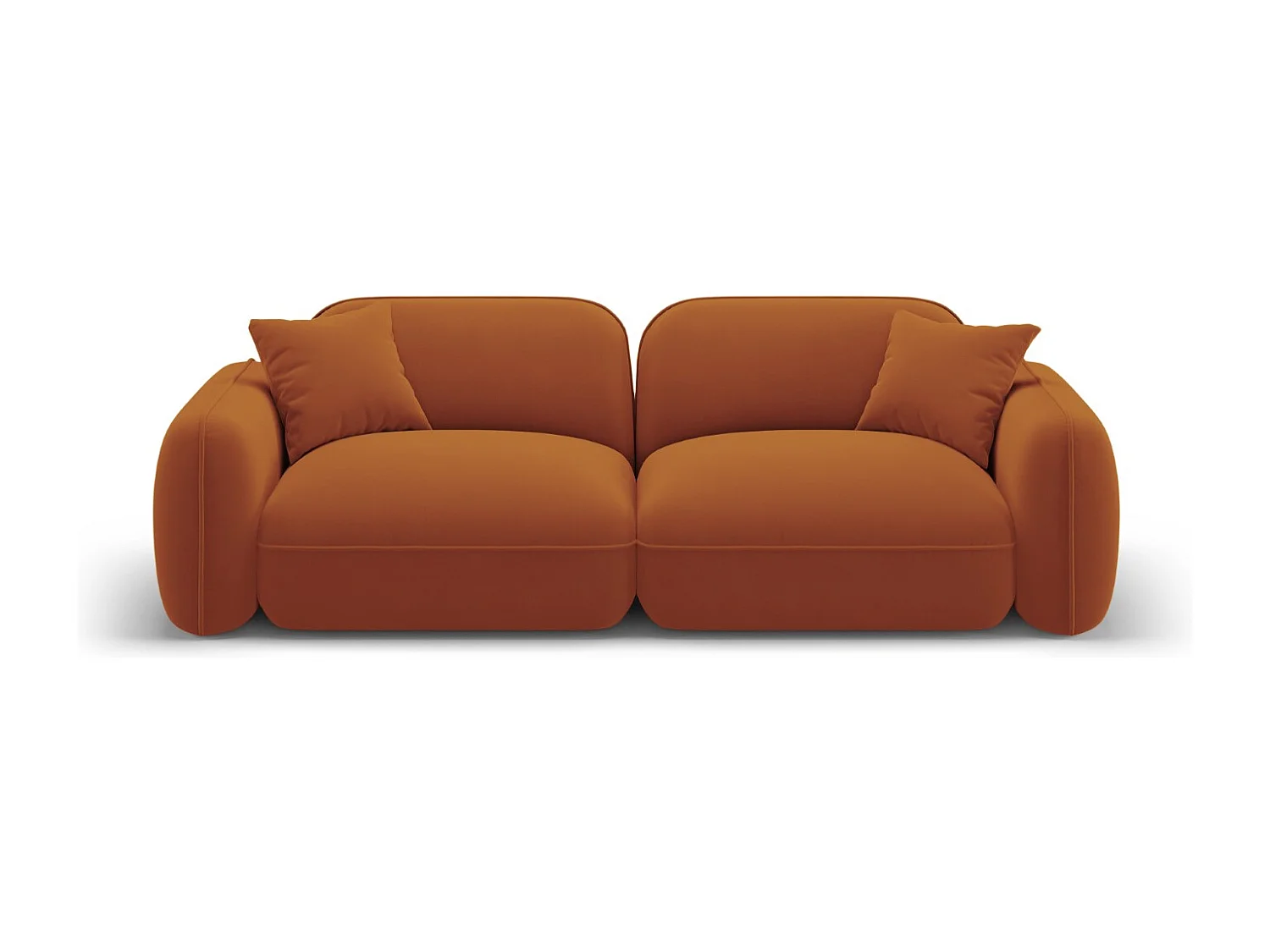 CXL by Christian Lacroix - Sofa modułowa, "Lucien" 3 miejsca welur, terakota - 230x90x70cm 3746229 - obrazek 1