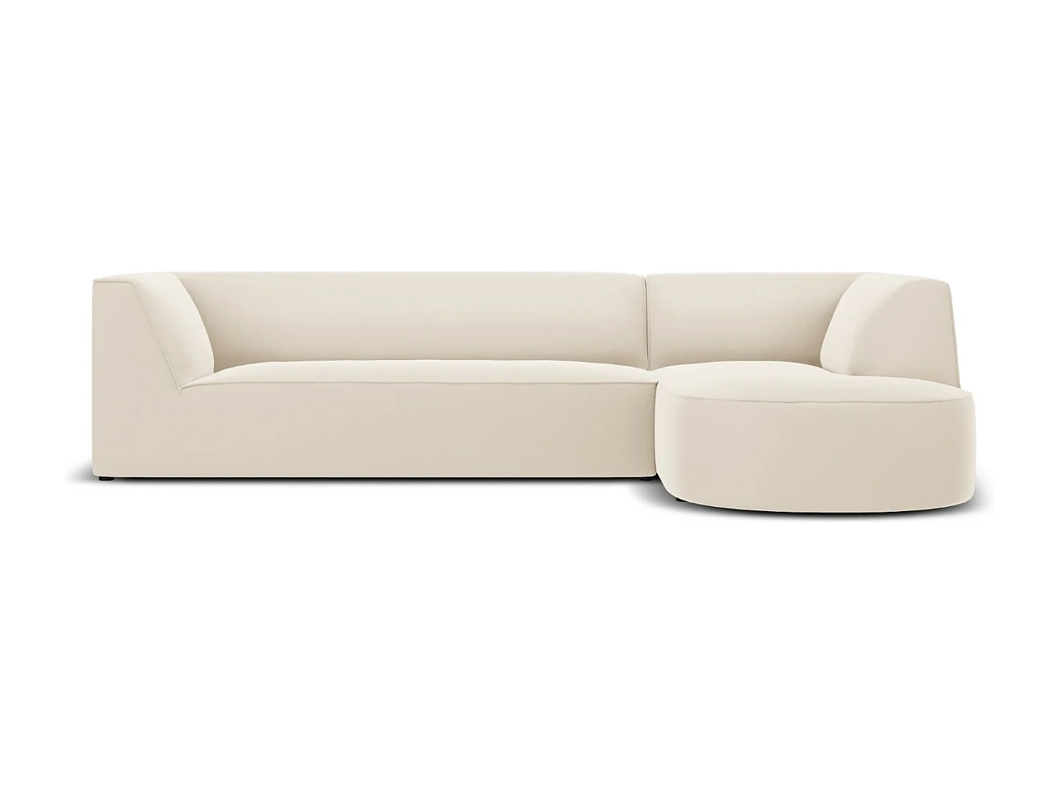 CXL by Christian Lacroix – Narożnik prawy, „Charles” 4 miejsca welur, beż – 273x180x69cm 3746256