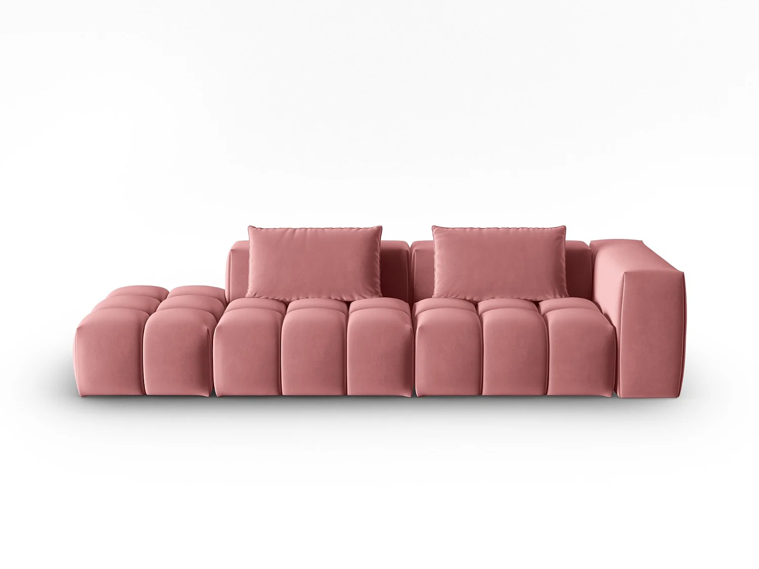 CXL by Christian Lacroix - Sofa modułowa bok lewy, "Lorella" 3 miejsca welur, łosoś - 265x85x70cm 3746294 - obrazek 1