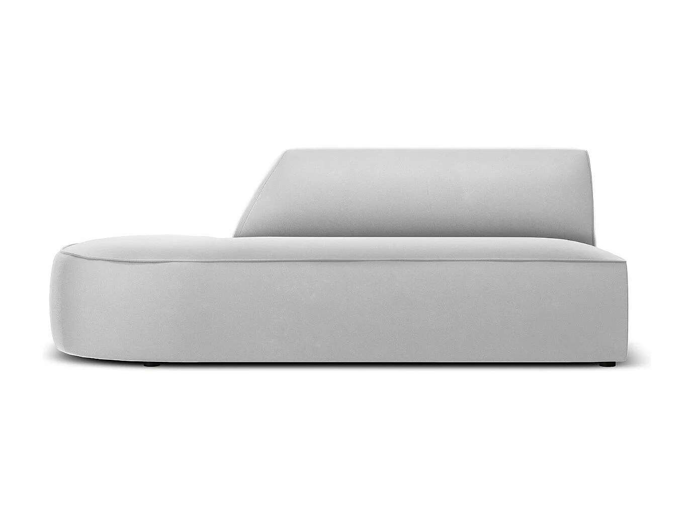 CXL by Christian Lacroix - Sofa modułowa bok lewy, "Charles" 2 miejsca welur, szary jasny - 181x93x69cm 3746364 - obrazek 1