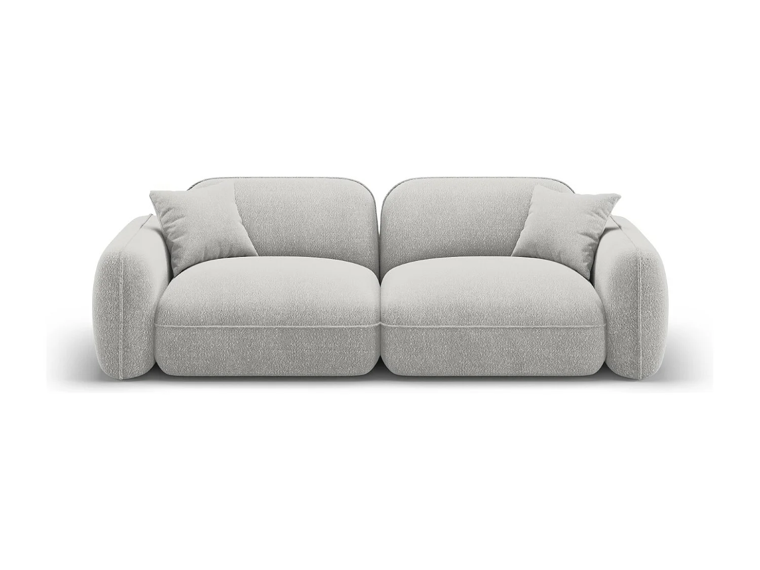 CXL by Christian Lacroix - Sofa modułowa, "Lucien" 3 miejsca welur, szary jasny - 230x90x70cm 3746422 - obrazek 1