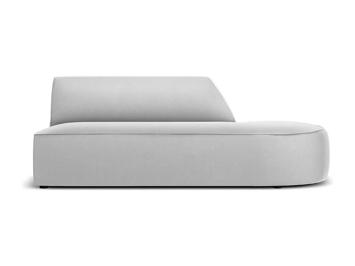CXL by Christian Lacroix - Sofa modułowa bok prawy, "Charles" 2 miejsca welur, szary jasny - 181x93x69cm 3746553 - obrazek 1