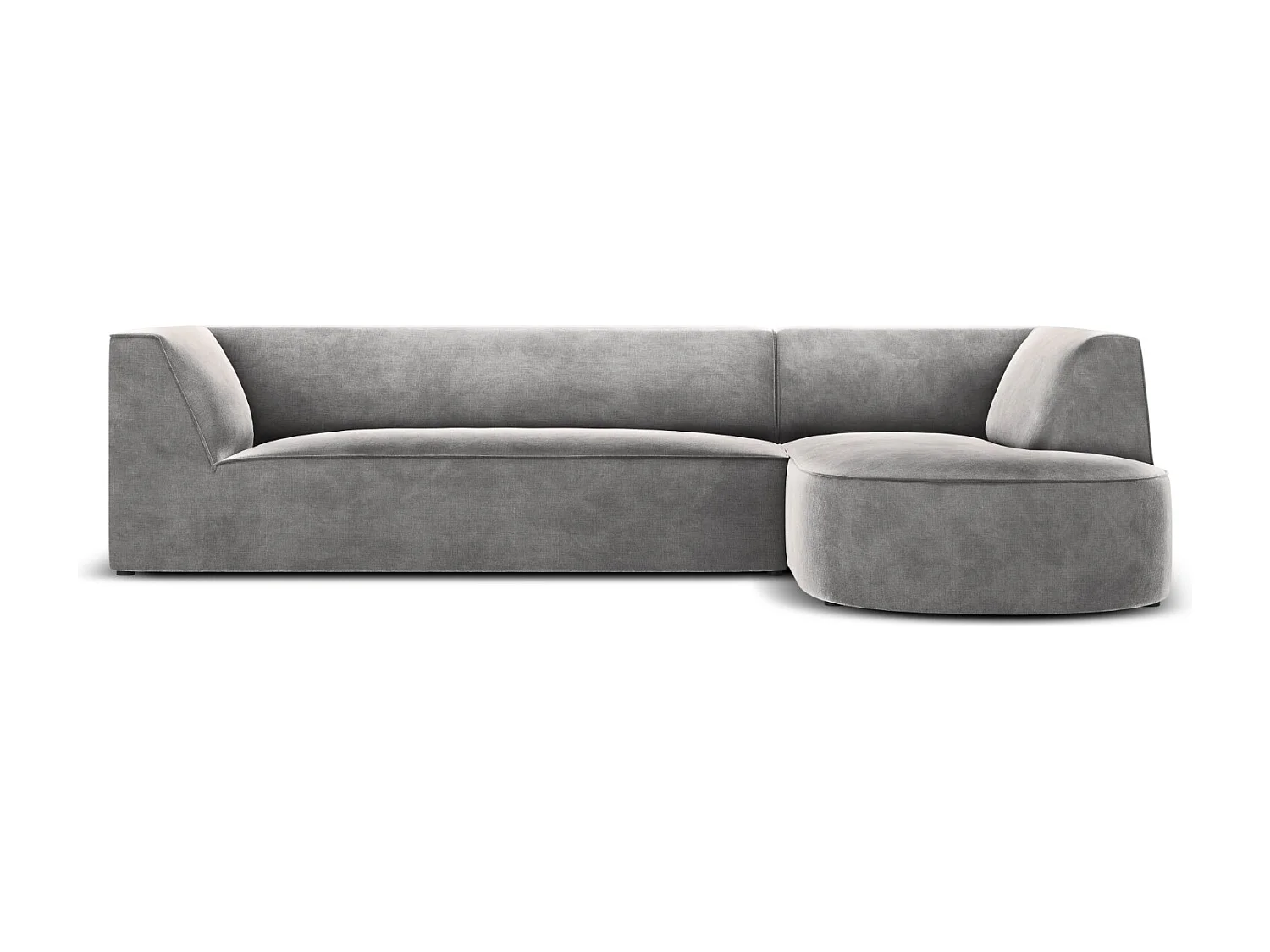 CXL by Christian Lacroix – Narożnik prawy, „Charles” 4 miejsca welur, szary jasny – 273x180x69cm 3746571