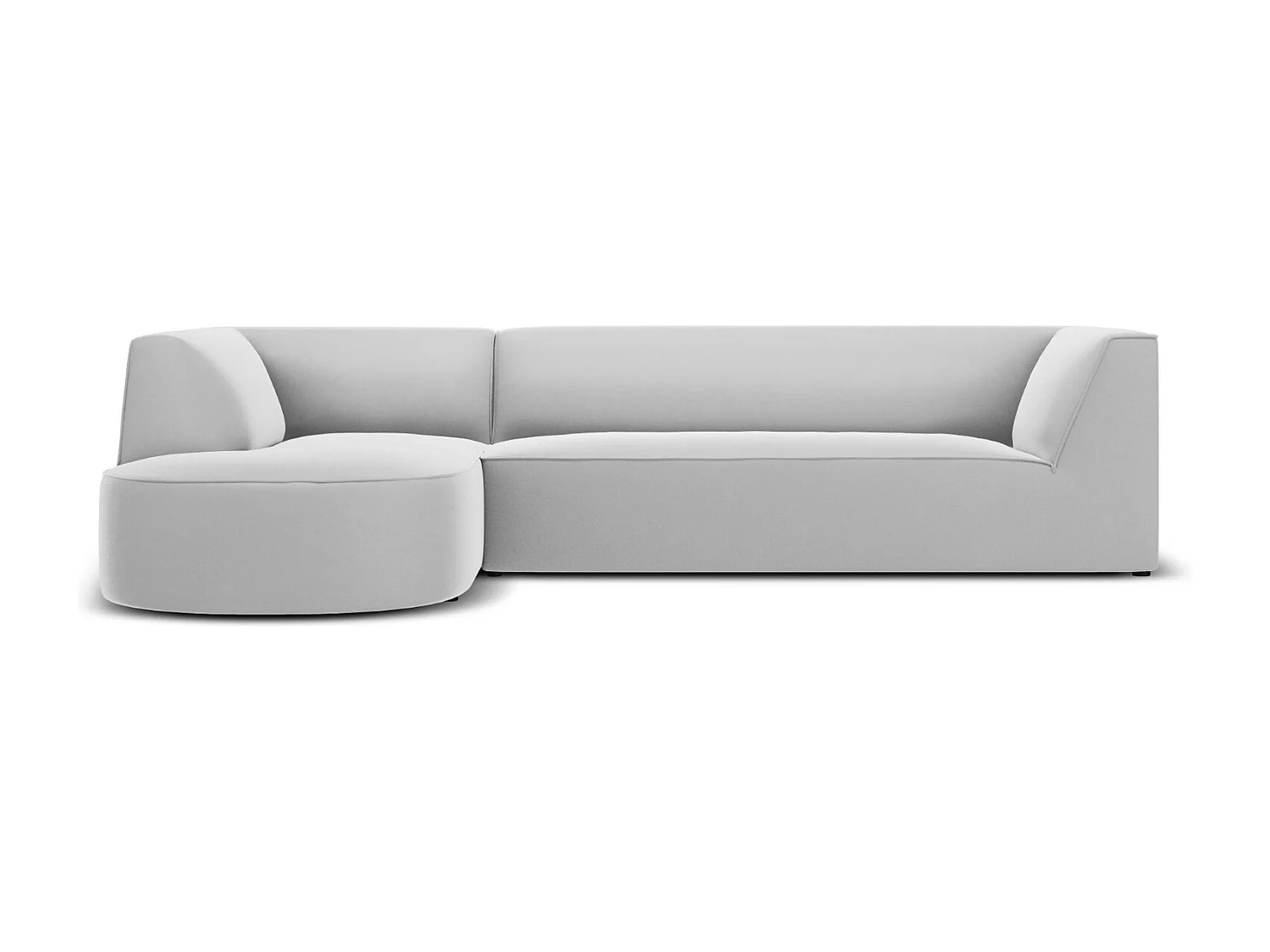 CXL by Christian Lacroix – Narożnik lewy, „Charles” 4 miejsca welur, szary jasny – 273x180x69cm 3746574