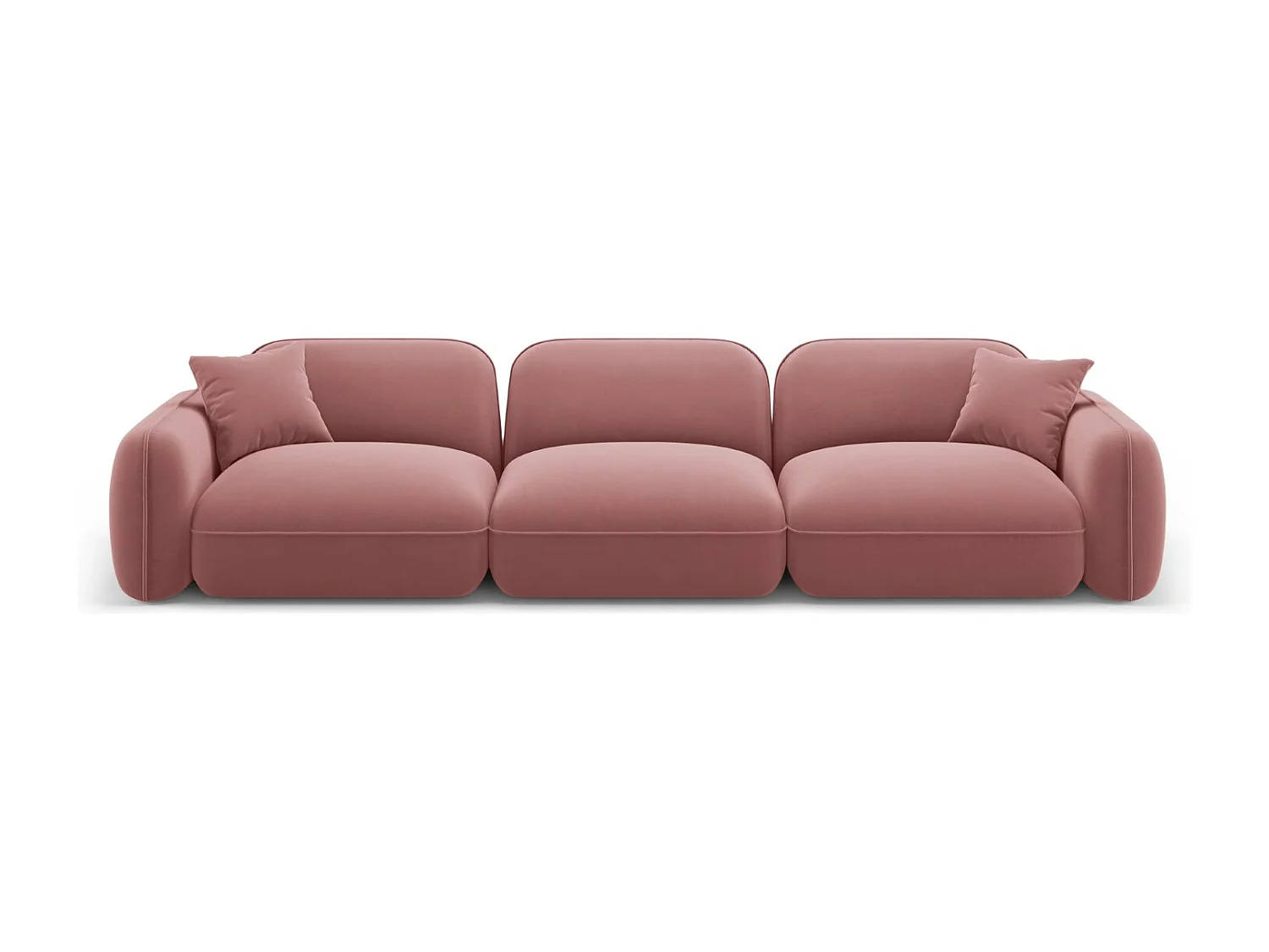 CXL by Christian Lacroix - Sofa modułowa, "Lucien" 4 miejsca welur, łosoś - 320x90x70cm 3746586 - obrazek 1