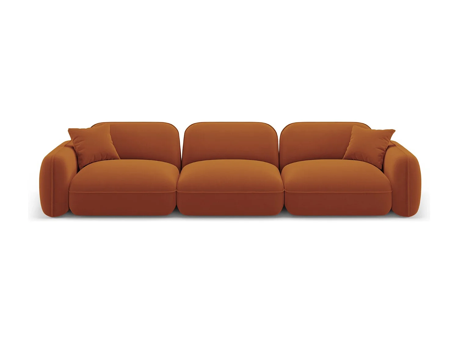 CXL by Christian Lacroix - Sofa modułowa, "Lucien" 4 miejsca welur, terakota - 320x90x70cm 3746608 - obrazek 1