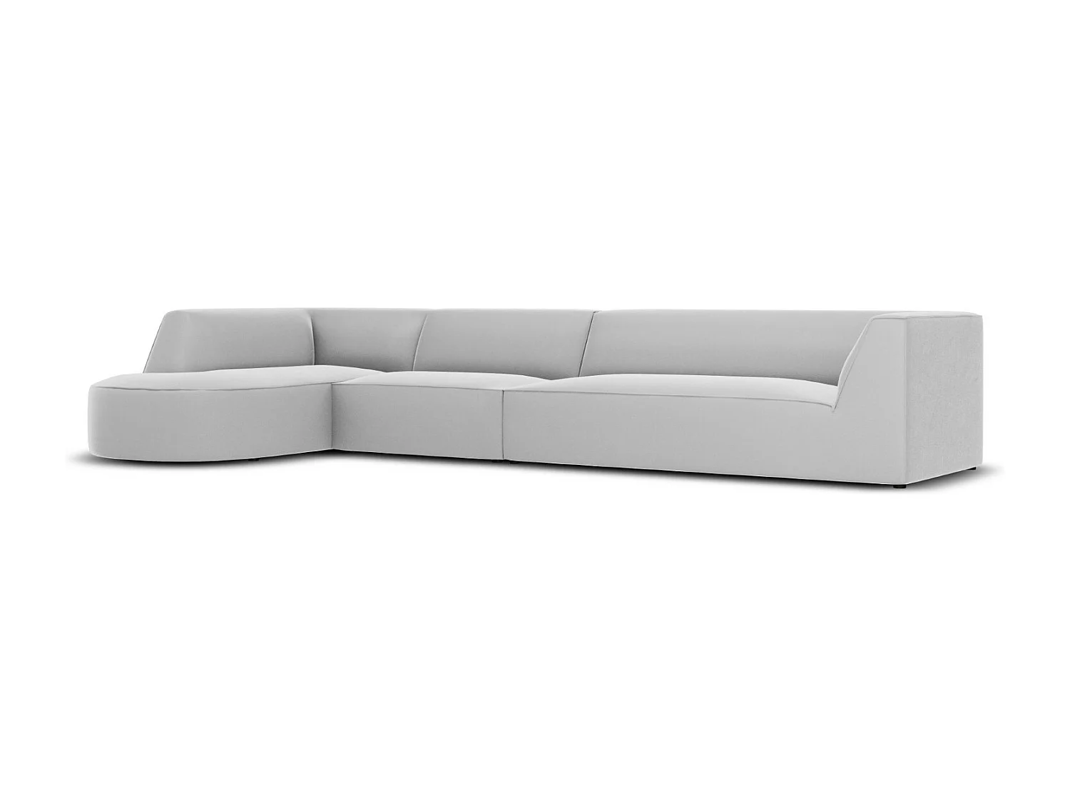 CXL by Christian Lacroix – Narożnik lewy, „Charles” 5 miejsc welur, szary jasny – 366x180x69cm 3746617