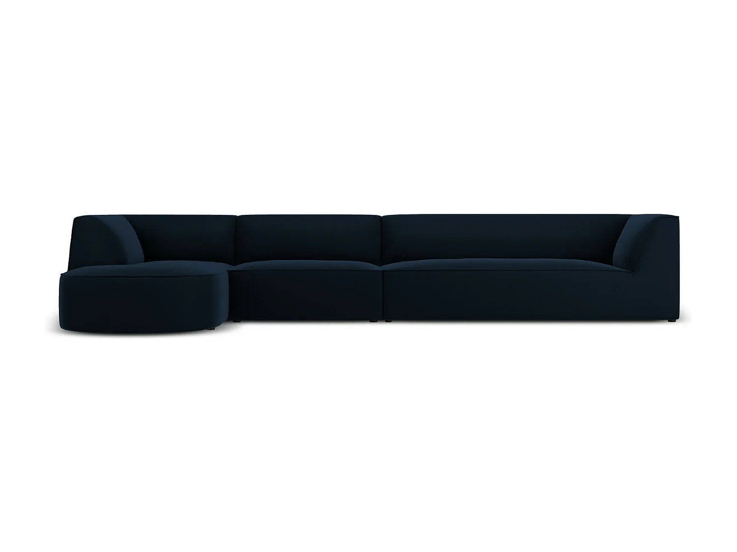 CXL by Christian Lacroix – Narożnik lewy, „Charles” 5 miejsc welur, niebieski ciemny – 366x180x69cm 3746634