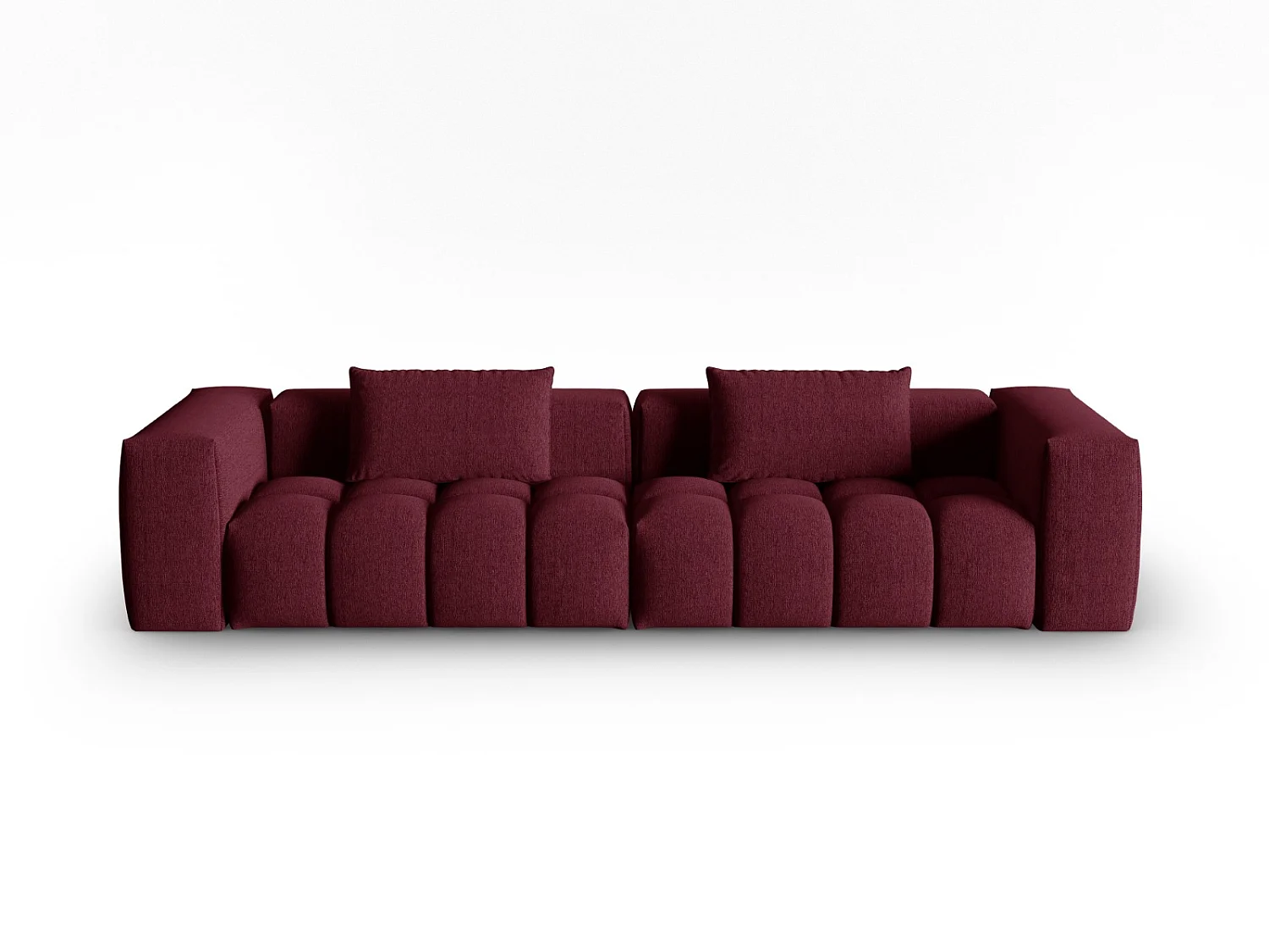 CXL by Christian Lacroix - Sofa modułowa, "Lorella" 5 miejsc tkanina strukturalna, bordo - 290x85x70cm 3746653 - obrazek 1