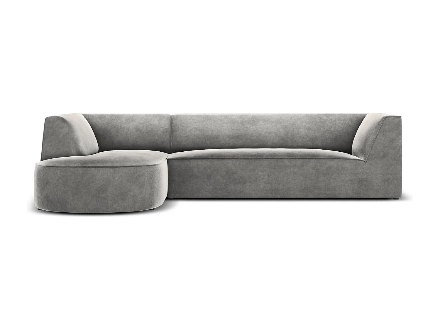 CXL by Christian Lacroix – Narożnik lewy, „Charles” 4 miejsca welur, szary jasny – 273x180x69cm 3746675