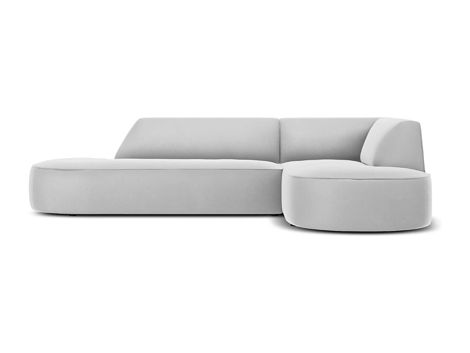 CXL by Christian Lacroix – Narożnik prawy, „Charles” 4 miejsca welur, szary jasny – 273x180x69cm 3746695