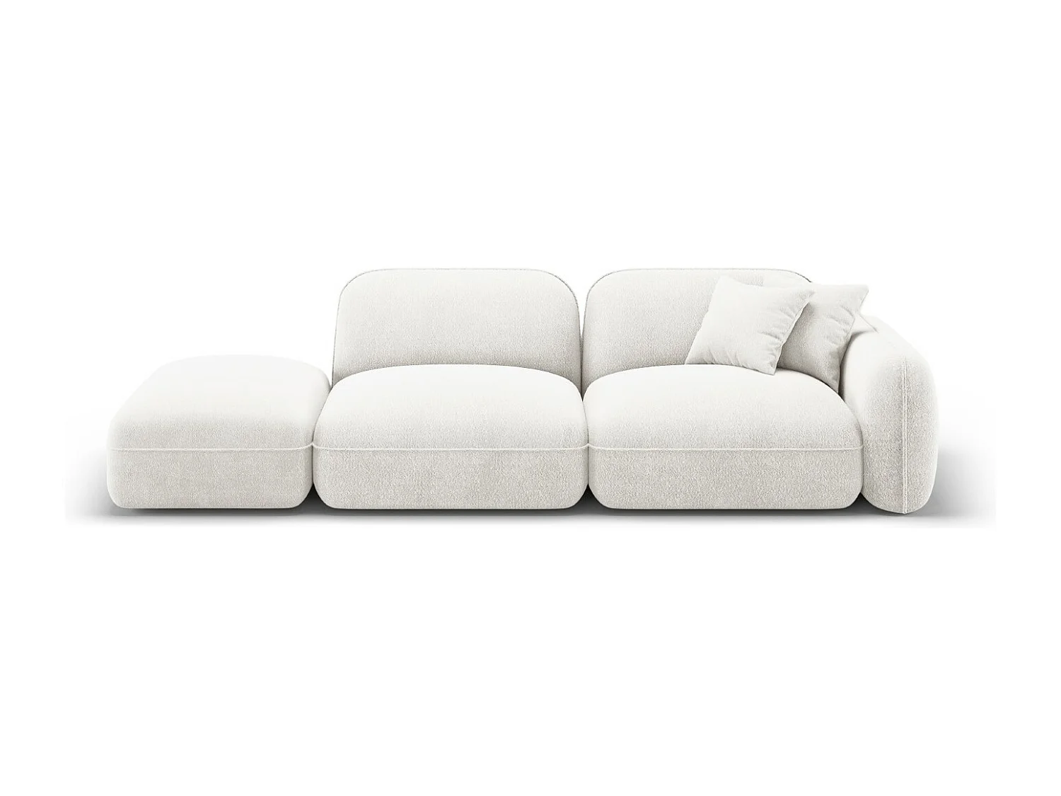 CXL by Christian Lacroix - Sofa modułowa bok lewy, "Lucien" 3 miejsca welur, kość słoniowa - 295x90x70cm 3746698 - obrazek 1