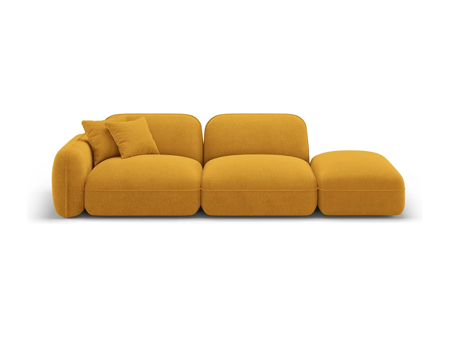 CXL by Christian Lacroix - Sofa modułowa bok prawy, "Lucien" 3 miejsca welur, musztardowy - 295x90x70cm 3746714 - obrazek 1