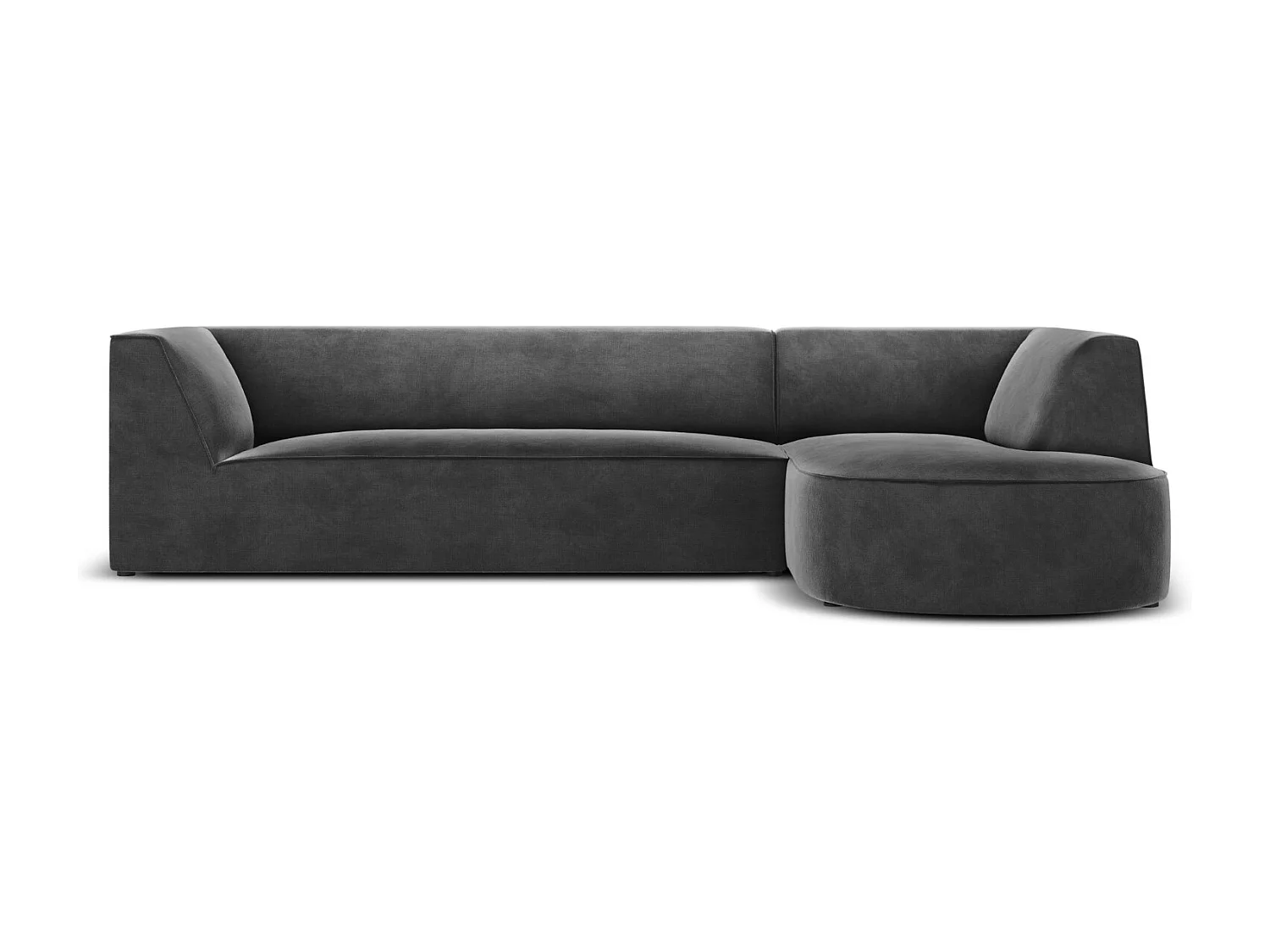CXL by Christian Lacroix – Narożnik prawy, „Charles” 4 miejsca welur, szary ciemny – 273x180x69cm 3746777
