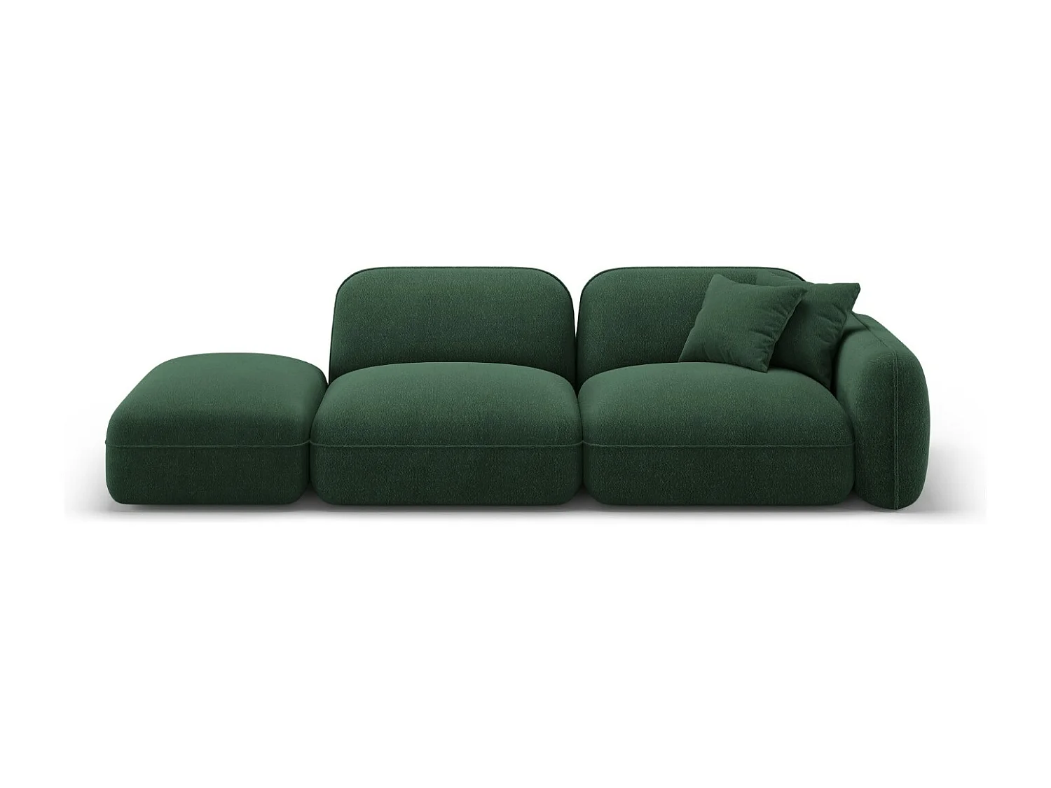 CXL by Christian Lacroix - Sofa modułowa bok lewy, "Lucien" 3 miejsca welur, zielony - 295x90x70cm 3746809 - obrazek 1