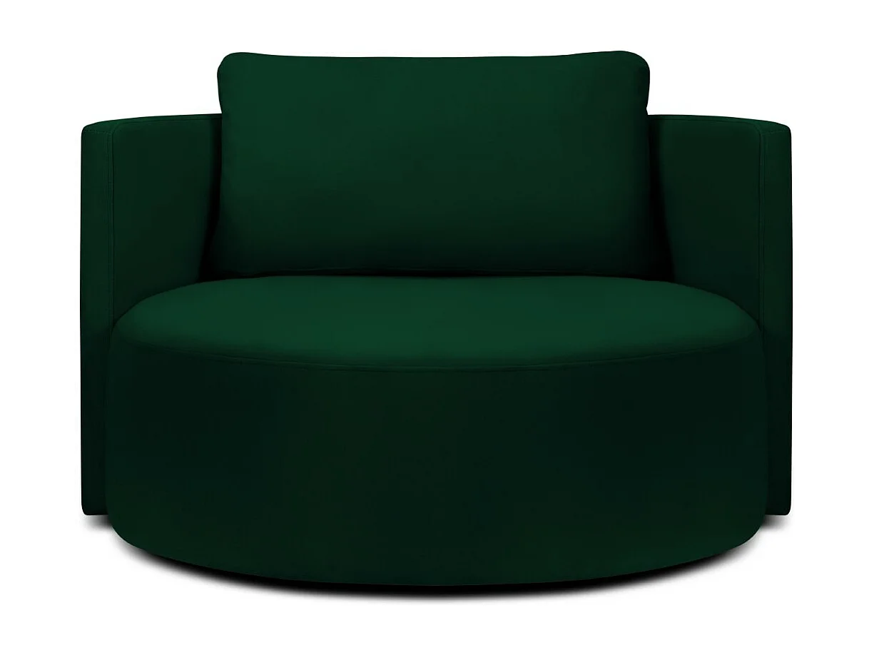 CXL by Christian Lacroix – Fotel XL obrotowy, „Adam” welur, zielony butelkowy – 112x112x63cm 3746863