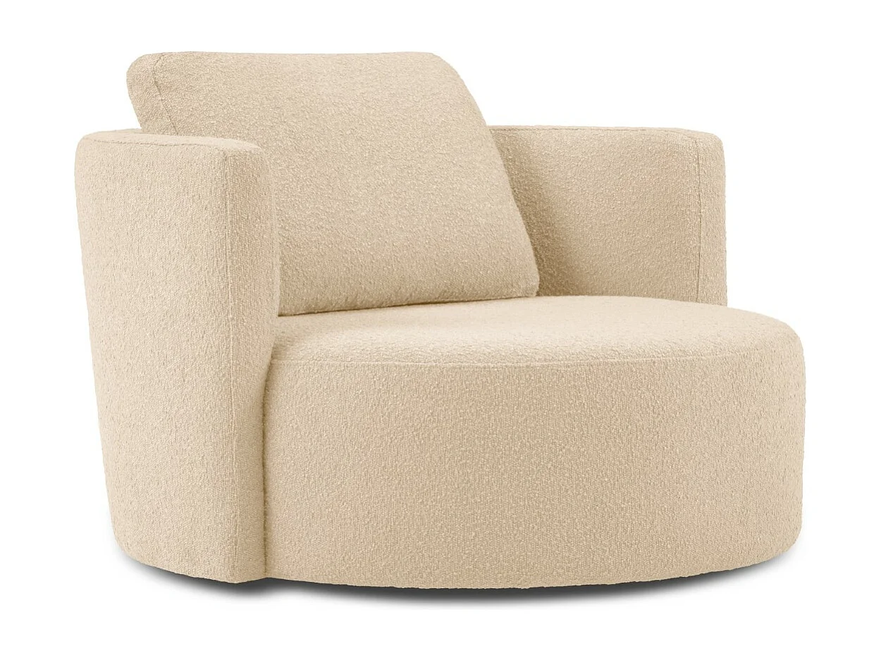 CXL by Christian Lacroix – Fotel XL obrotowy, „Adam” boucle, beż – 112x112x63cm 3746870