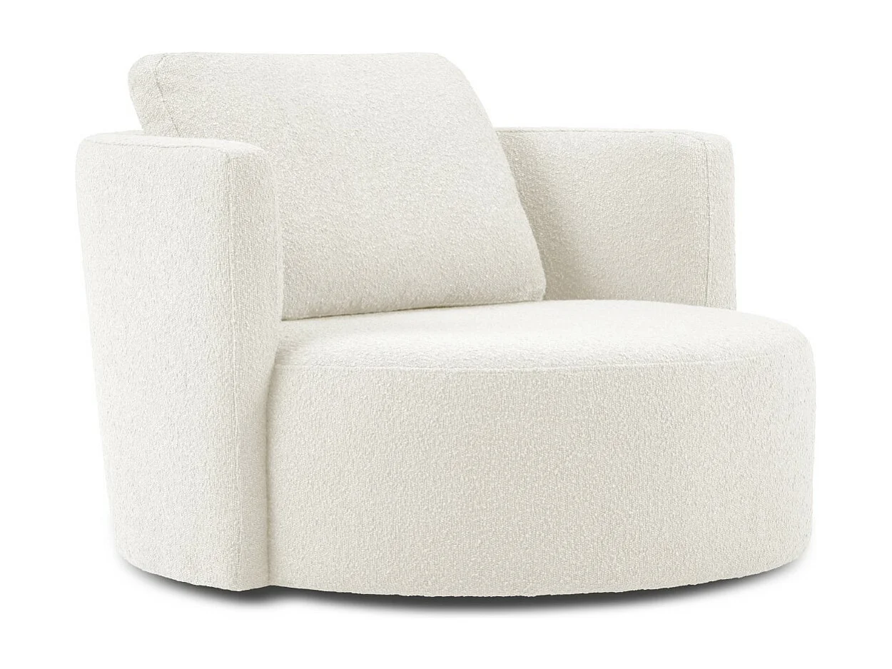 CXL by Christian Lacroix – Fotel XL obrotowy, „Adam” boucle, biały – 112x112x63cm 3746882