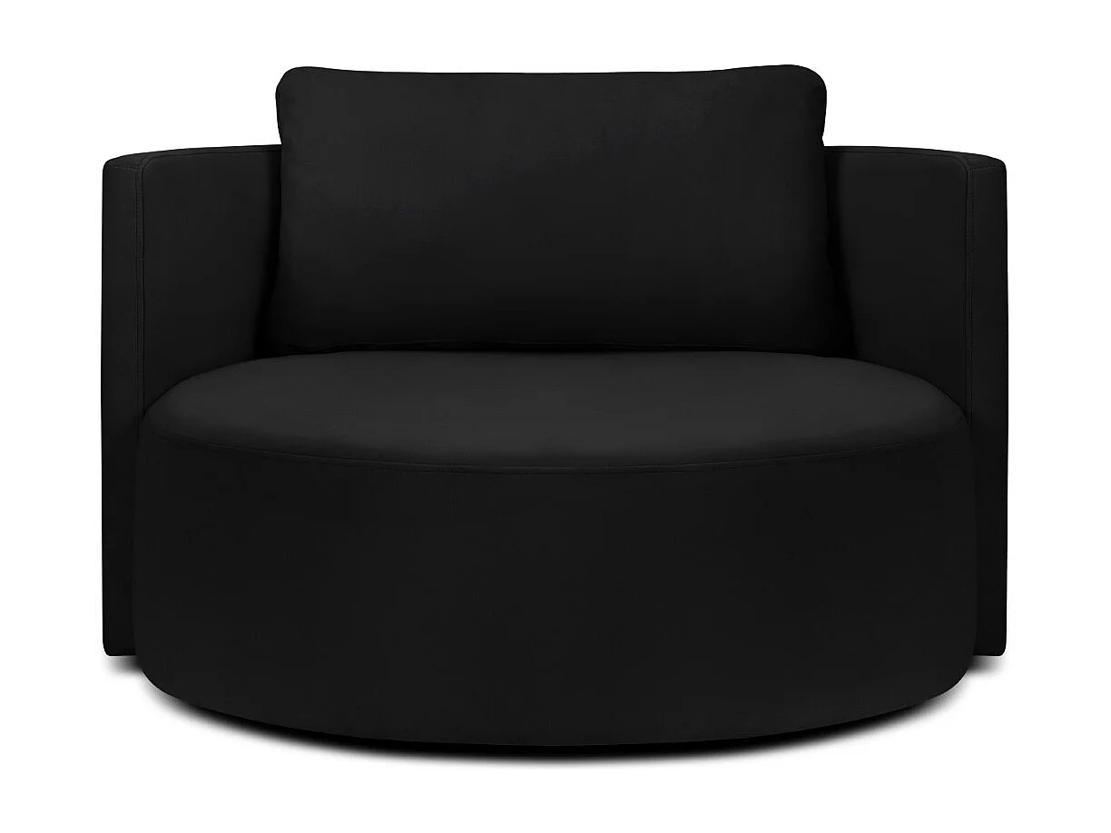 CXL by Christian Lacroix – Fotel XL obrotowy, „Adam” welur, czarny – 112x112x63cm 3746885