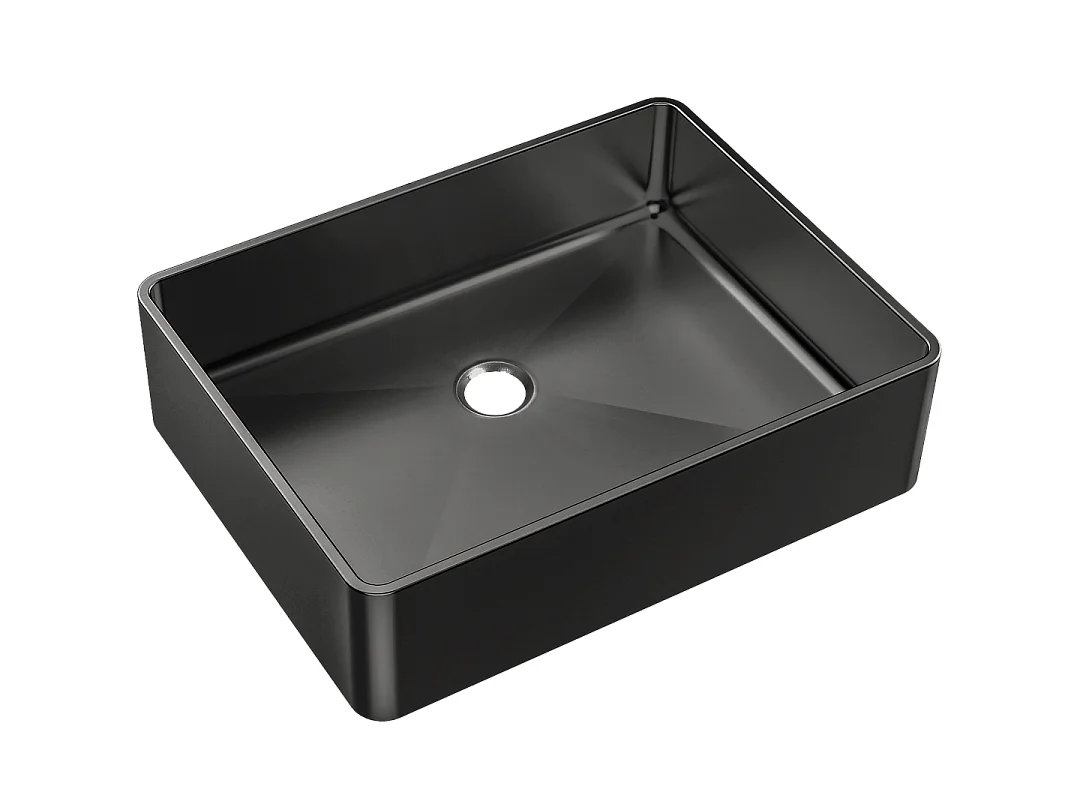 Luisa Umywalka 48×37 ze stali nierdzewnej metaliczna szarość – Essebagno 1385459