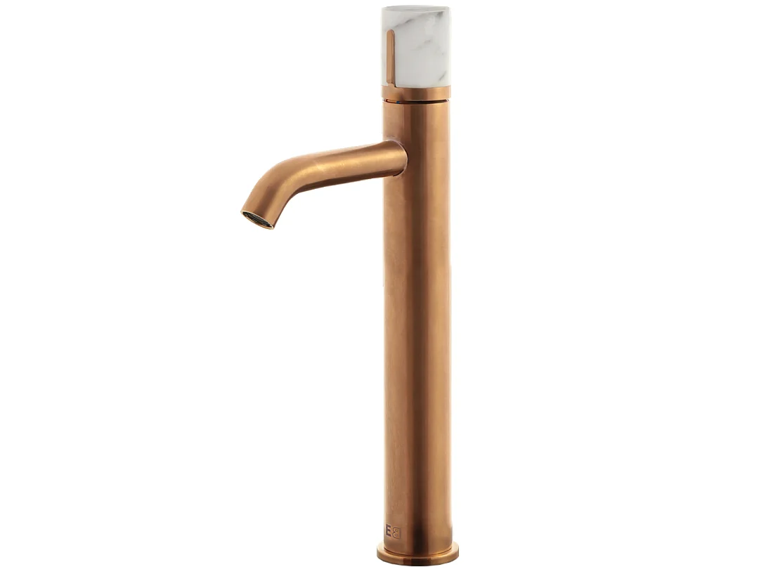 Manopola bateria umywalkowa wysoka miedzi marmur – Essebagno 1385329