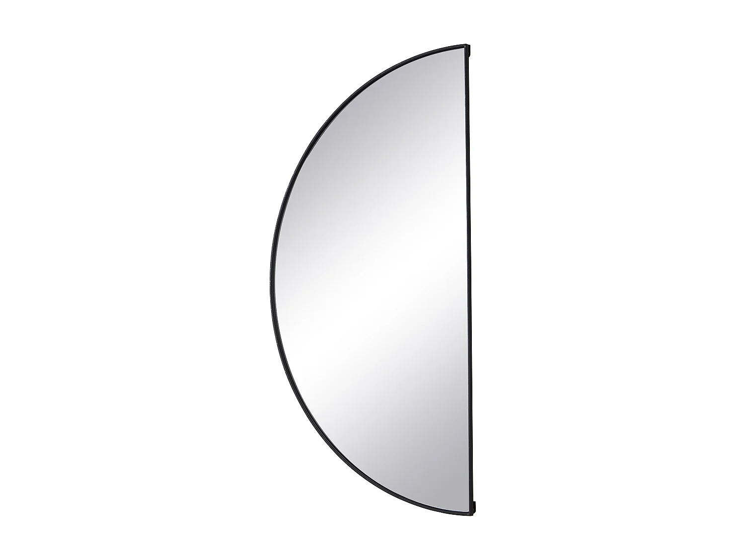 Designerskie półokrągłe lustro z metalu – Dł.50 x Wys.100 cm – Czarne – GAVRA 138827