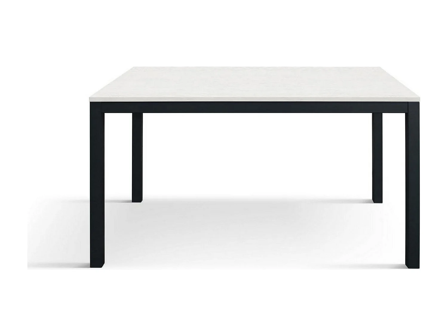 Drewniany stół, biały jesion, antracytowa podstawa, wym.140x80-190x80cm - TROPEA 4056799 - obrazek 1