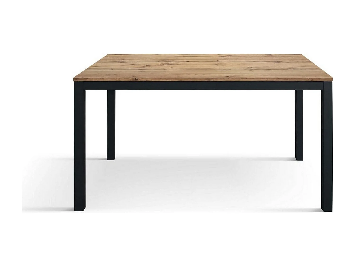 Drewniany stół, efekt dębu, antracytowa podstawa, 160x90-210x90cm długości - TROPEA 4056834 - obrazek 1