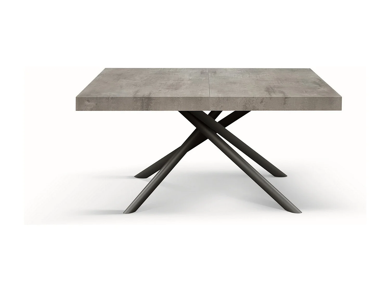 Drewniany stół, szary beton, antracytowa podstawa, 160x90-240x90cm długości - CARRARA 4056966 - obrazek 1