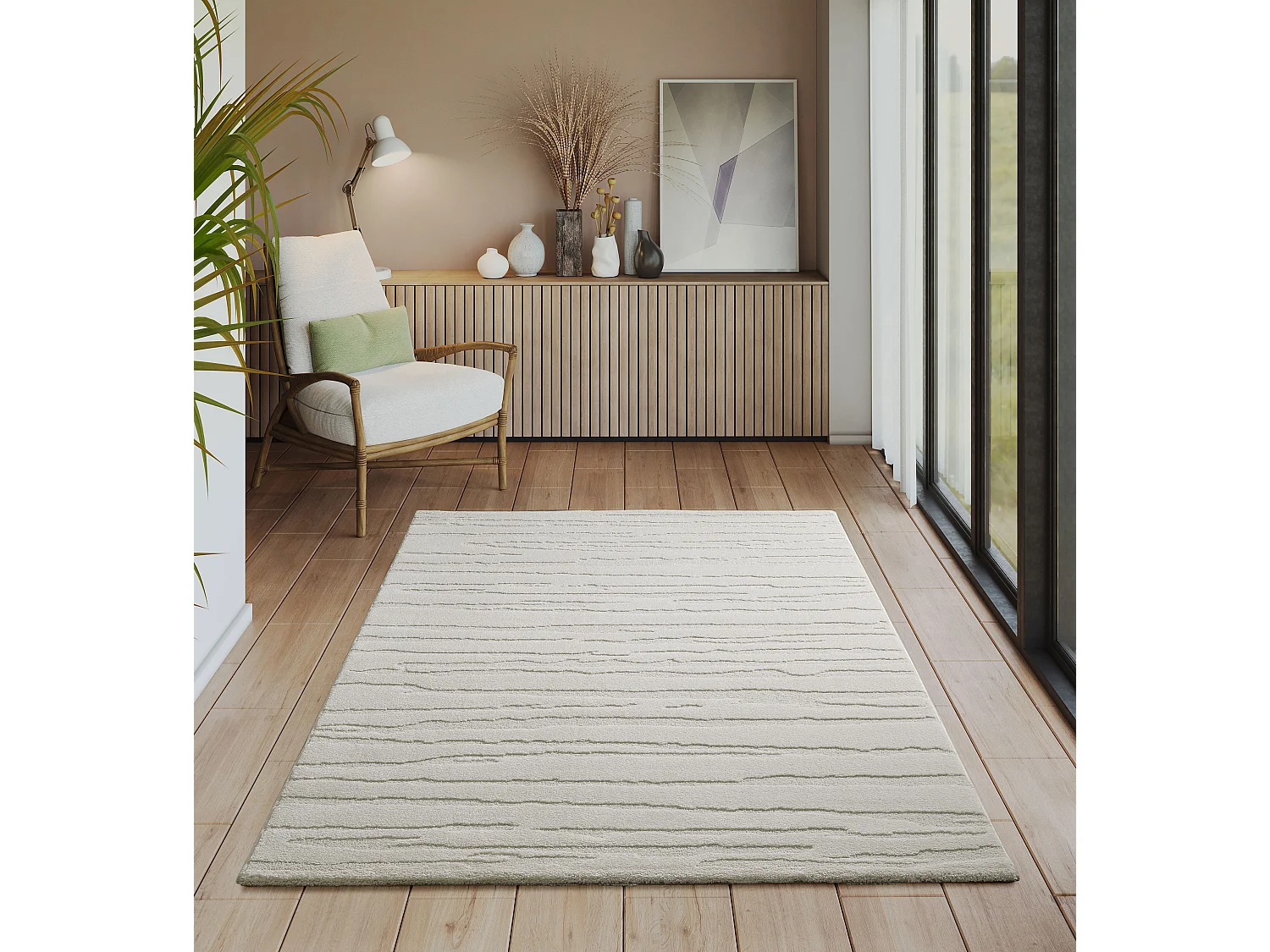 Dywan Everest nowoczesny design - Krem - 140 x 200 cm 4097792 - obrazek 1