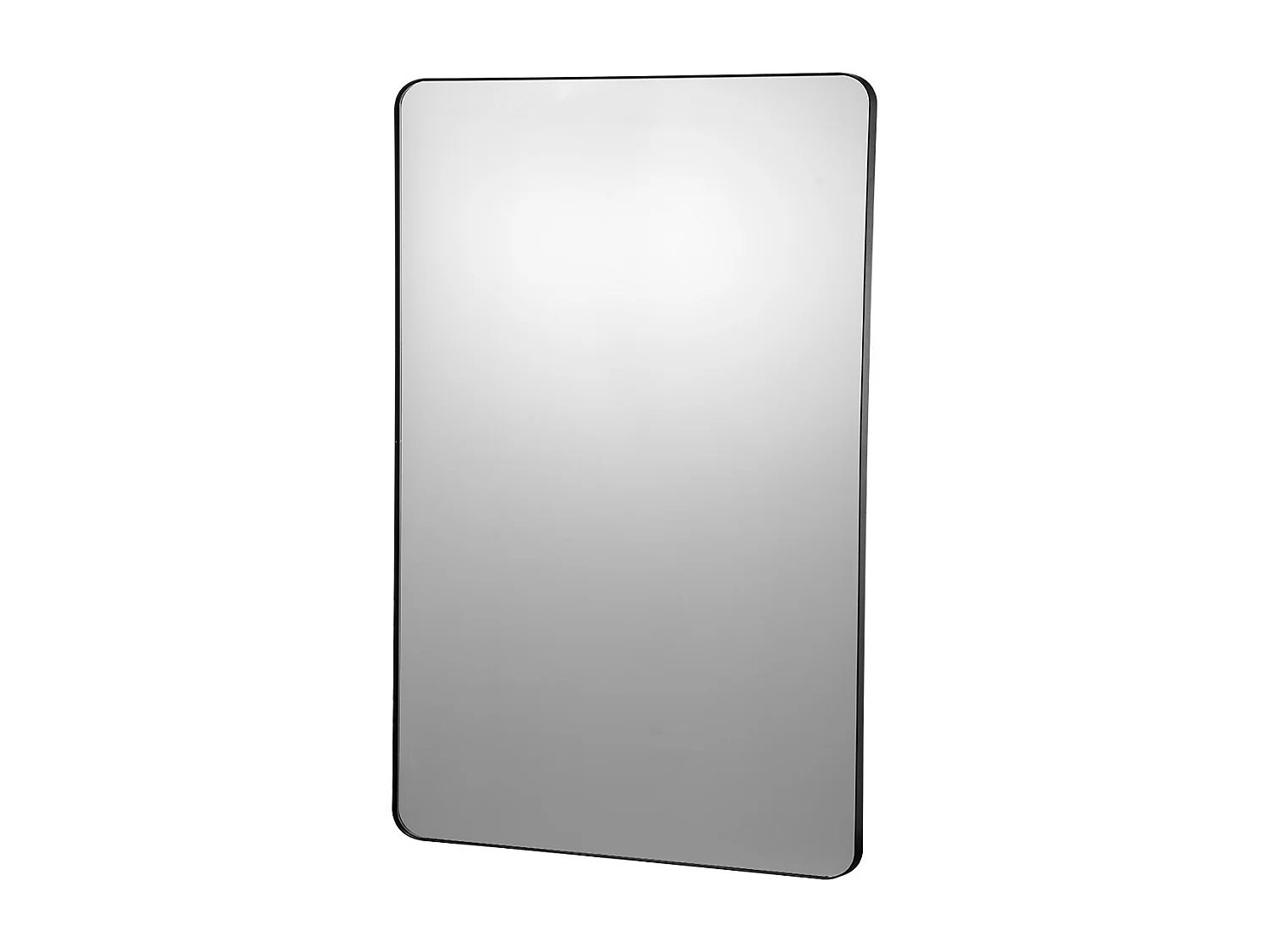 Lustro Prostokątne, SucceBuy Lustro Ścienne Kwadratowe 101,6 x 76,2 CM z Ramą ze Stopu Aluminium 4105739 - obrazek 1